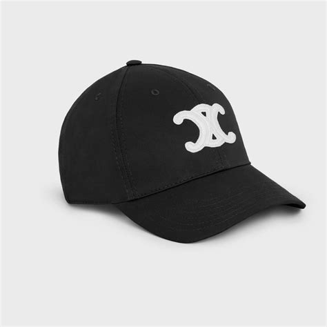 celine triomphe baseball cap black|Celine.